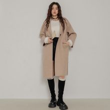 BRNR2025秋冬新款设计师小众轻奢名媛风女高级感中长款毛呢外套