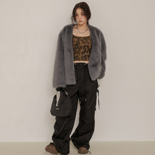 BRNR2025秋冬新款设计师小众轻奢名媛风女高级感气质仿皮草外套