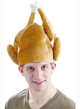 Plush Roasted Thanksgiving Turkey Hat 感恩节火鸡帽鸡腿帽