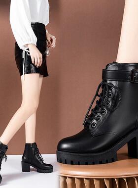 women martin boots high heel shoes英伦风马丁靴高跟女靴欧美新