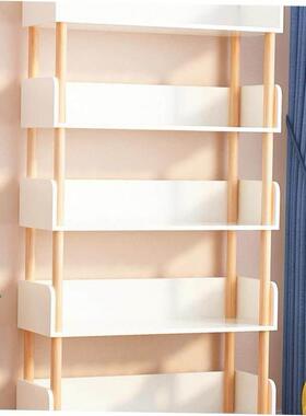 Bookshelf wooden student study multi-layer storage bookcase