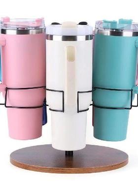 6 Slots Water Bottle Organizer Cup Storage Holder Rotating