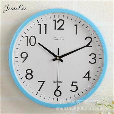 10 inches silent wall clock bed living room colorful挂钟单面