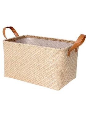 Simple storage basket woven linen large finishing basket st