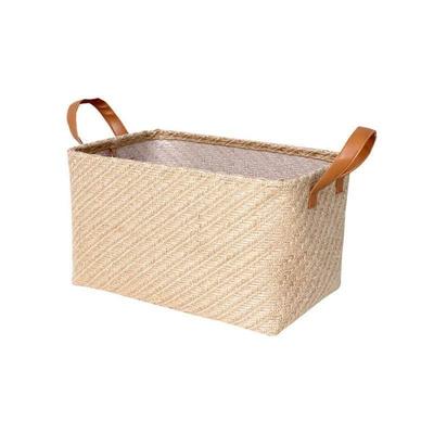 Simple storage basket woven linen large finishing basket st