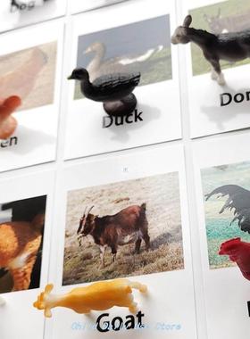 24Pcs/Set Montessori Baby Toys for 3 Year Flash Cards Animal