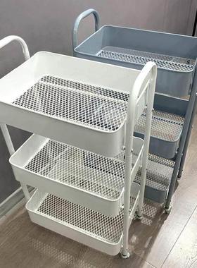 Kitchen storage rack bathroom Shelf Trolley iron shelves0