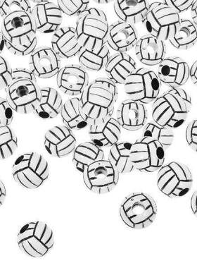 100 Pcs Soccer Baseball Beads Volleyball Sport Balls