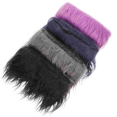 4 Pcs Artificial Fur Fabric Faux Fluffy Hats Beard Shaggy