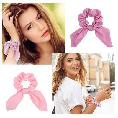 6.5Inch Candy Color For Women Hair Scrunchie Bows tail Hold