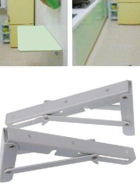 2 Pcs Reinforced Folding Shelf Brackets Stainless Steel