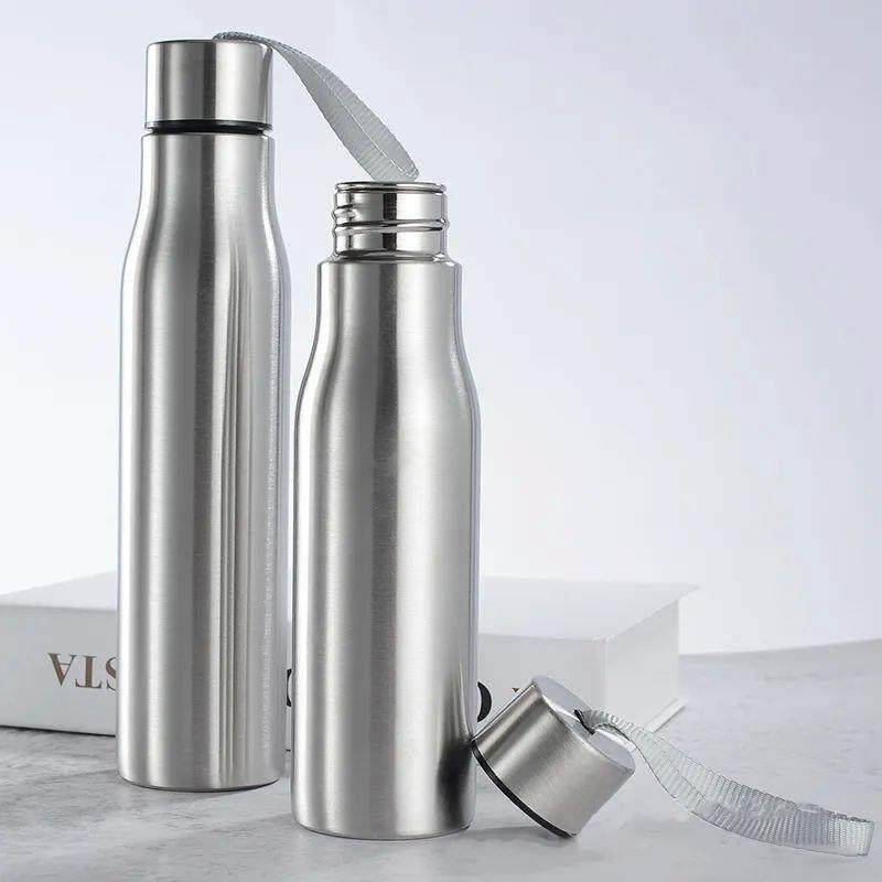 500ml/1000ml Stainless Steel Sport Water Bottle Single-layer