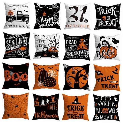 Halloween Decoration Throw Pillow Cover 45x45cm Halloween De