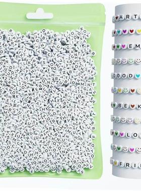Acrylic Letter Square Bead DIY Bracelet Necklace Accessories