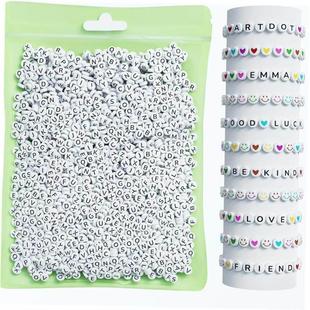 Bead Square DIY Bracelet Accessories Acrylic Necklace Letter