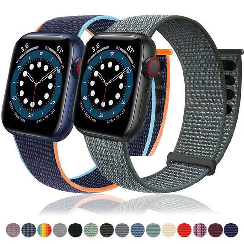 Nylon Band for Apple Watch Strap 49mm 45mm 41mm 44mm 40mm 42