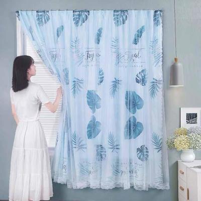 No Need to Punch Velcro Curtain Shading Yarn Window Curtains