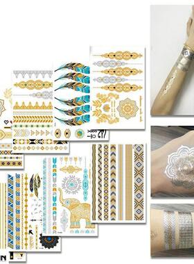 gold tattoo sticker waterproof fake tattoo temporary tattoo