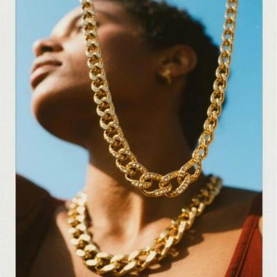 Cuban Golden Chain Bracelet Necklaces Hip Hop Jewelry 古巴链