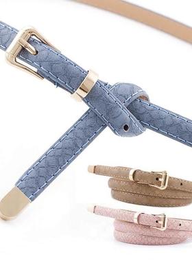 Fashion Thin Snake Belt For Women White Red Ladies Jeans Bel