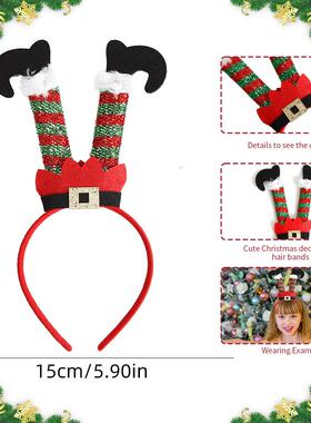 Christmas Headbands Xmas Hat Santa Claus Leg Hairband Xmas G