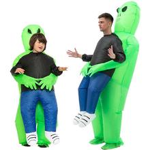 Halloween dress up props green ghost costume inflatable suit