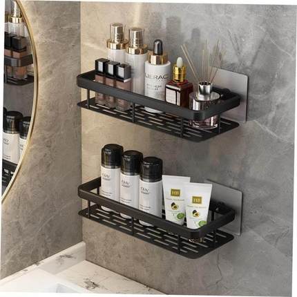 Bathroom shelf wall hanging toilet shower room storage rack