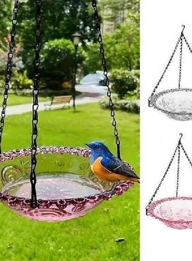 Birdbath Bowl Clear Large Outdoor Bird Feeder Bird Bath