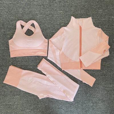2/3PCS Seamless Women Yoga Set Workout Sportswear Gym Clothi