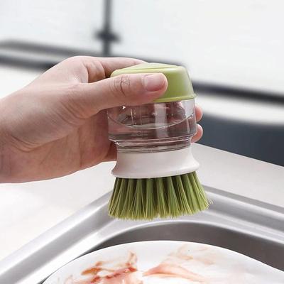 Cooking Brush, Kitchen Press Type Lazy Household Cleaning, D