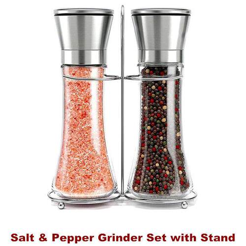 Salt Pepper Grinder Manual Mills for Peppercorns Rock Salt