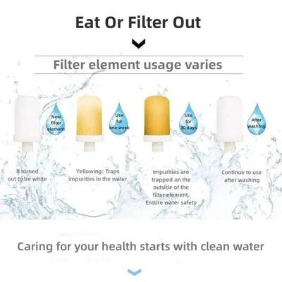 Tap Water Filter Washable Replacement Kitchen Faucet Long La