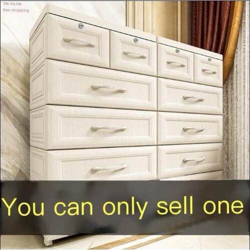 Thickened large plastic drawer type storage cabinet shoe cab