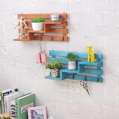 Three-Layer Wood Wall Mounted Shelf Holder Storage Rack