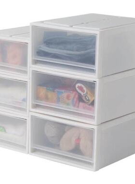 Drawer type storage box plastic transparent wardrobe storage