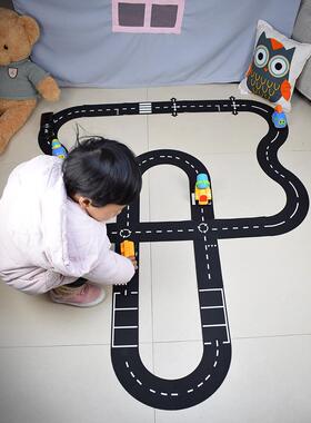 Children road building motorway toy car traffic roadway flex