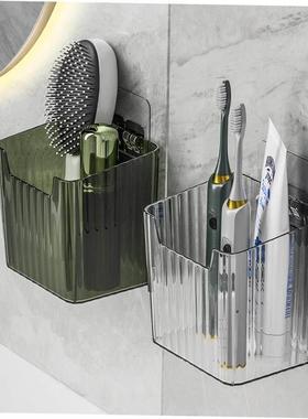 Wall Hanging Comb Toothpaste Storage Toothbrush Holder Bath