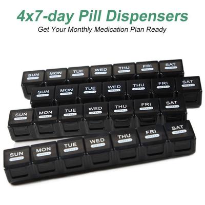 Large Monthly Pill Organizer 4 Weeks, Pill Box Organizer Wee