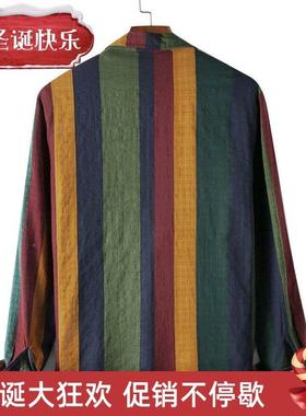 202 Vilntage Stripe Shirt MeFLSn Lon0g eSeve Blouse