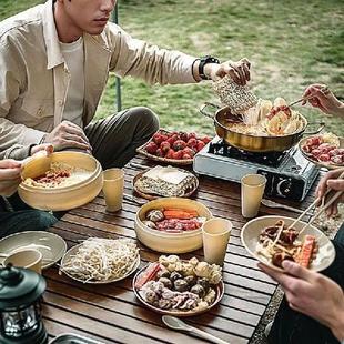 Camping Dish Set 17 PCS Detachable Camping Plates And Bowls