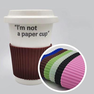 Silicone Cup Sleeve Heat Insulation Coffee Cup ver Ceramic C