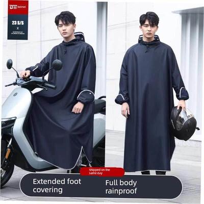 Electric bike and motorcycle long raincoat