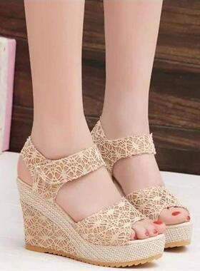 High Heels Sandals Summer Women Open Wedges Platform Shoes