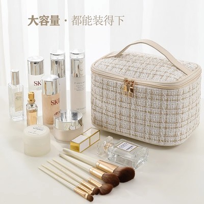 手提化妆包分区大容量