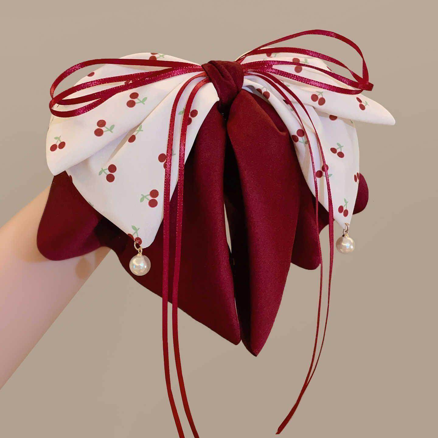 高级感红色蝴蝶结飘带马尾夹时尚百搭超仙后脑勺半扎盘发夹头饰女,饰品/流行首饰/时尚饰品新,发饰,淘宝优惠券,粉丝福利购,淘宝优惠卷