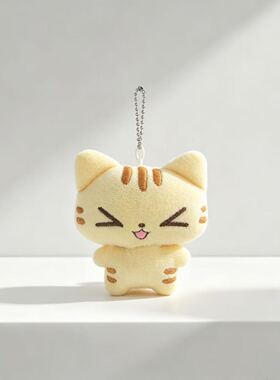 小猫咪咪古早味烤焦猫咪毛绒玩具可爱公仔猫咪挂件女生礼物玩偶