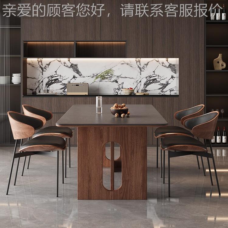 约美式复古实木桌客厅家用户型2024新款QC-39法小餐式中古风现代