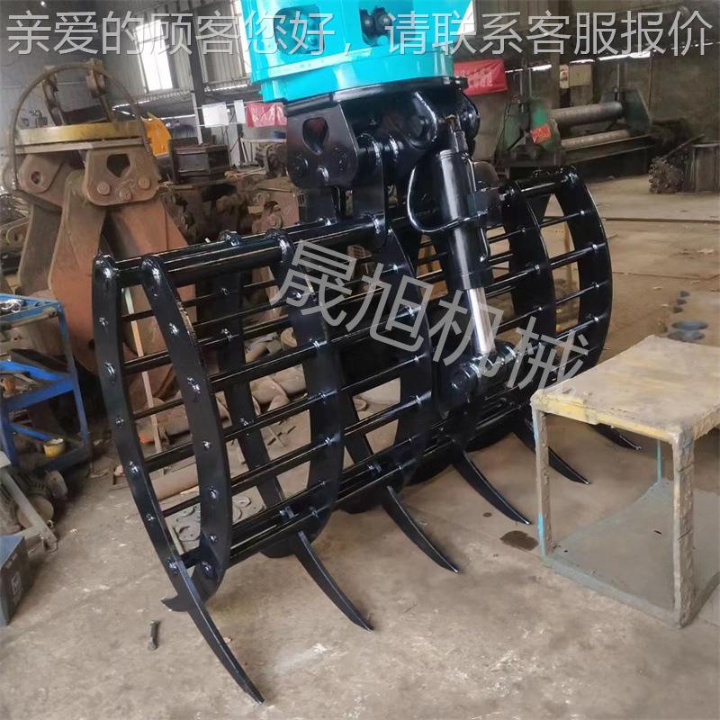 GSM包徐工200挖掘机旋转垃圾夹子 疆花夹 草捆草多齿夹新木棉器