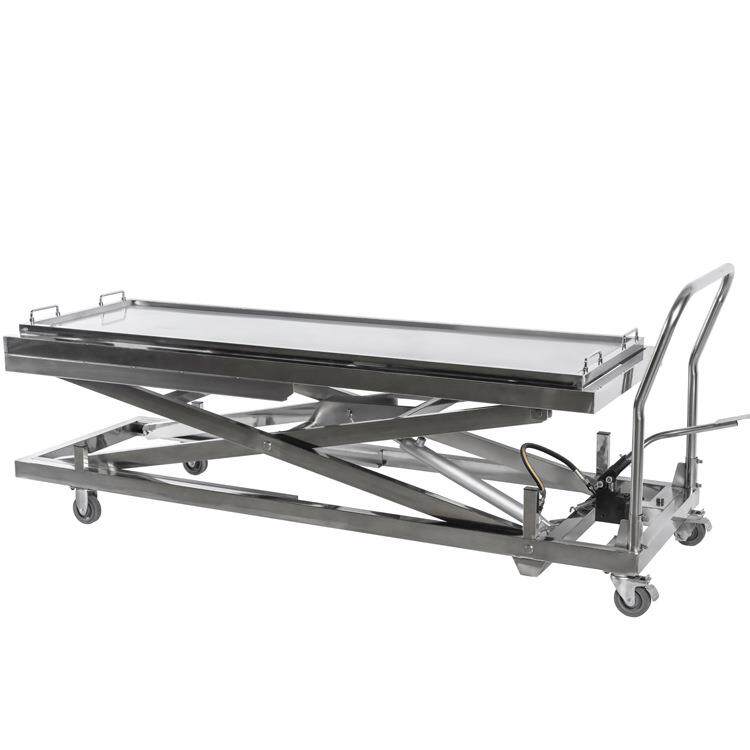 太平间解剖室304不锈钢葬礼尸体棺材推车