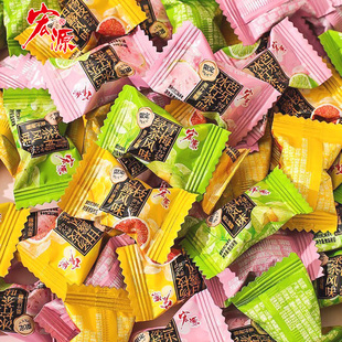 宏源糖果杨枝甘露青梅绿茶芭乐水果糖多种口味硬糖糖果零食批发品